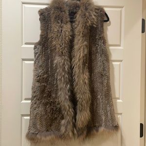 Rabbit Fur Vest!! Like new, never worn.